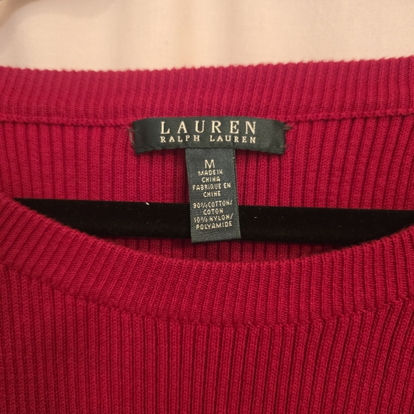 Women's Ribbed Pink Sweater - Picture 5 of 6